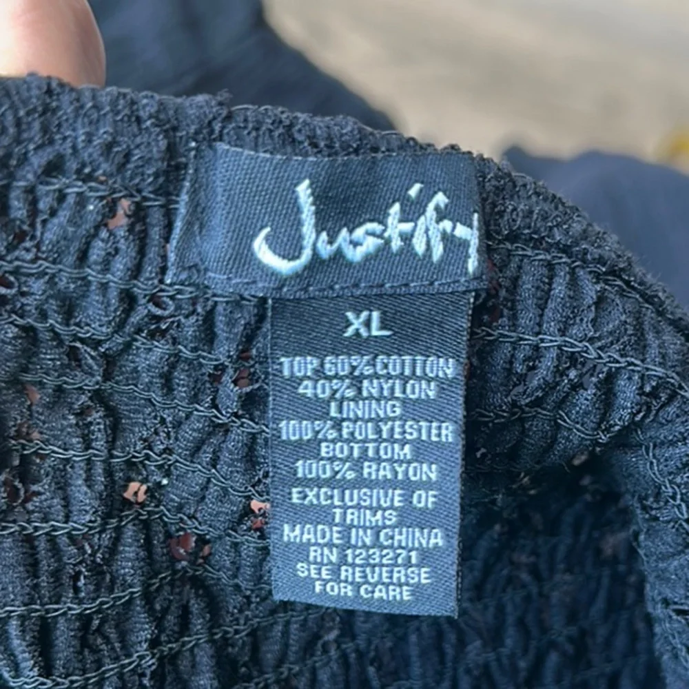 Justify Black Lace Strapless Top size XL - Picture 5 of 8